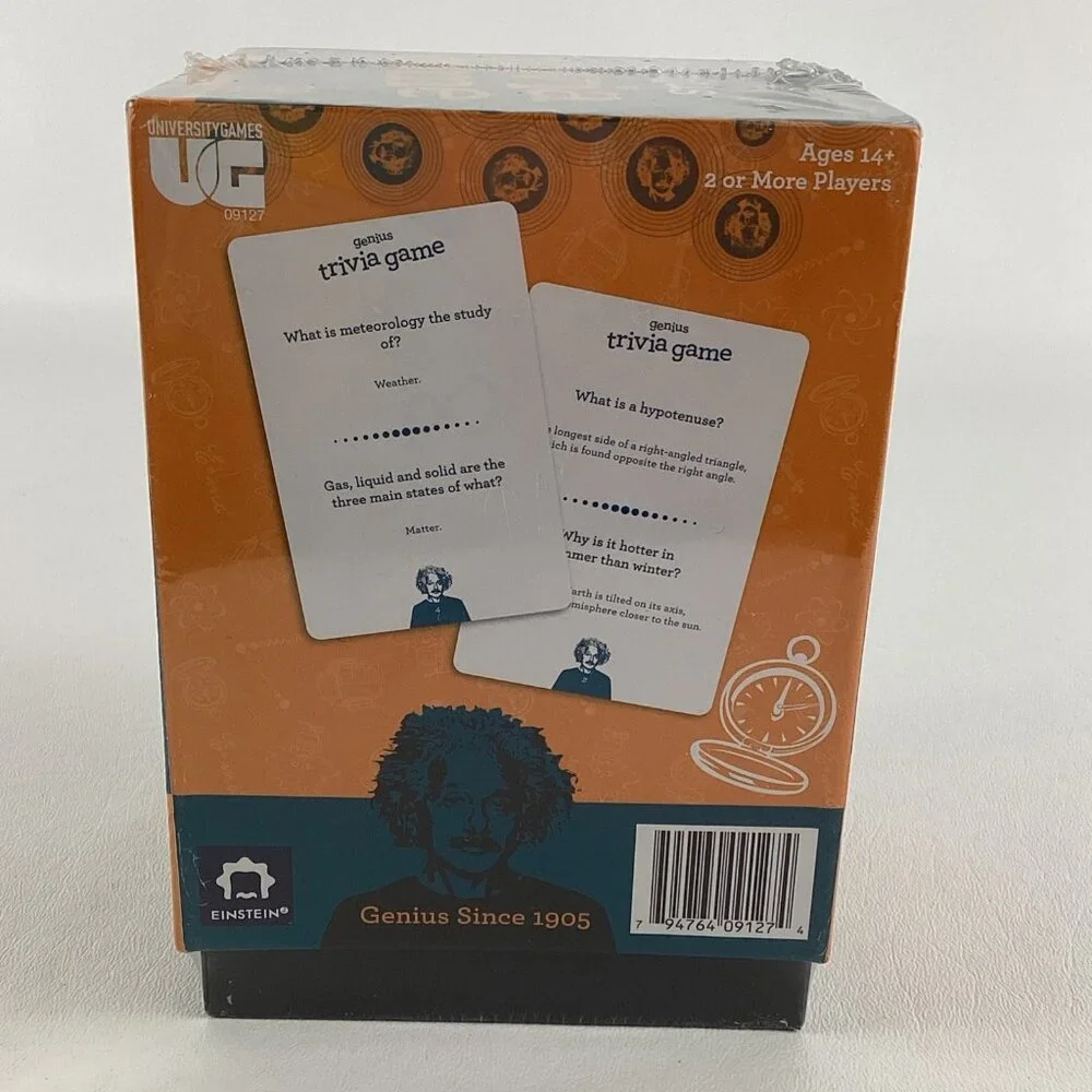 Genius Trivia Game Question Answer Cards Fast Paced Party University Games New